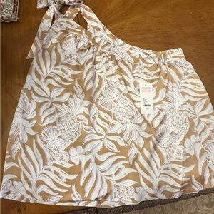Lilly Pulitzer off shoulder top 16 Bon Vivants Tropical Print One-Shoulder new
